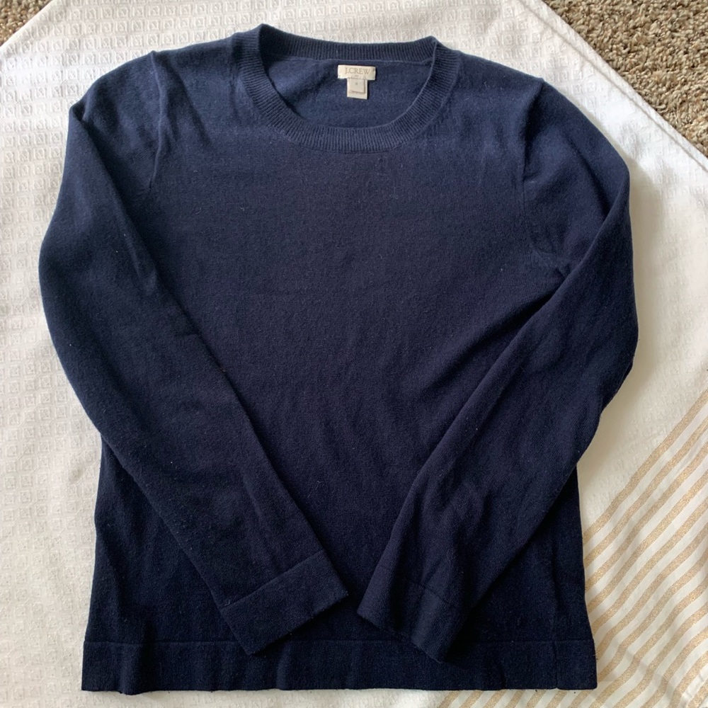 JCrew Navy Blue Wool Sweater